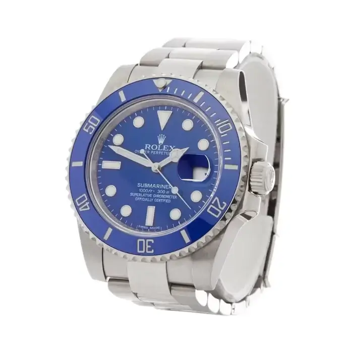 Rolex Submariner Blue White Gold Date 40MM Ceramic Bezel Oyster Bracelet 116619LB - Image 3