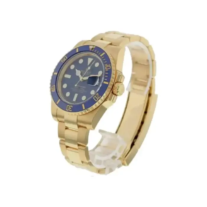 Rolex Submariner Gold Blue Date 40mm Dial & Ceramic Bezel Oyster Bracelet 116618LB - Image 3