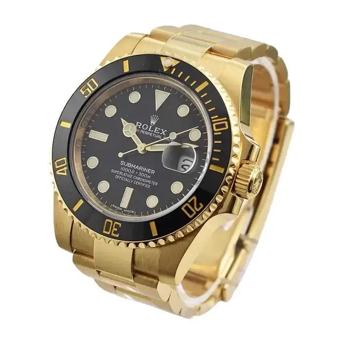 Rolex Submariner Black and Gold Dial 40MM & Ceramic Bezel Oyster Bracelet 116618LN - Image 3