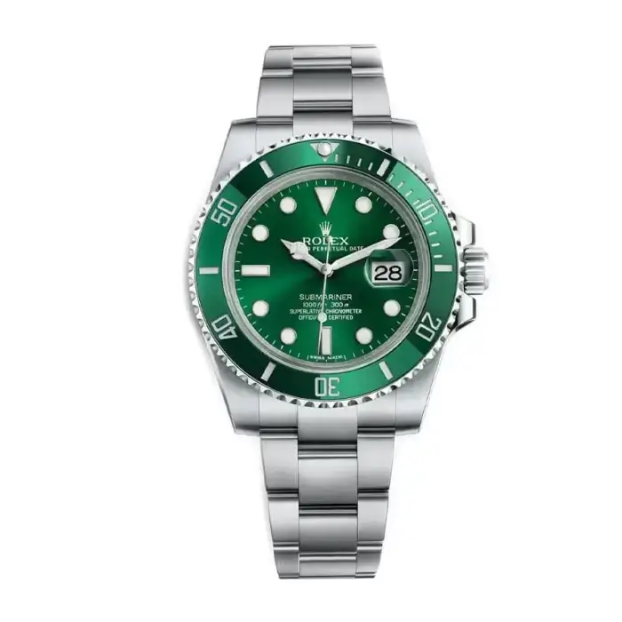 Rolex Submariner Green Hulk 40MM and Green Bezel Steel Mens Watch 116610