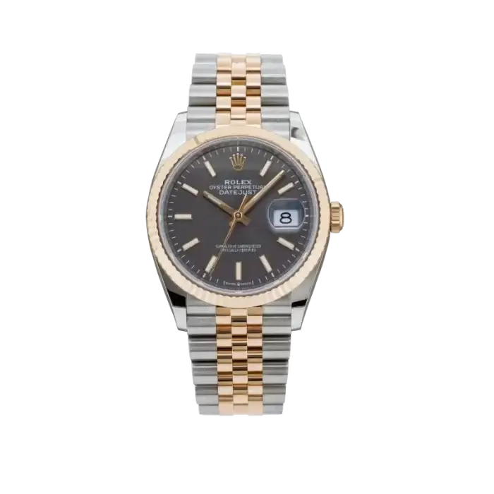 Rolex Two Tone Datejust 41 Rose Gold with Grey Dial Replica