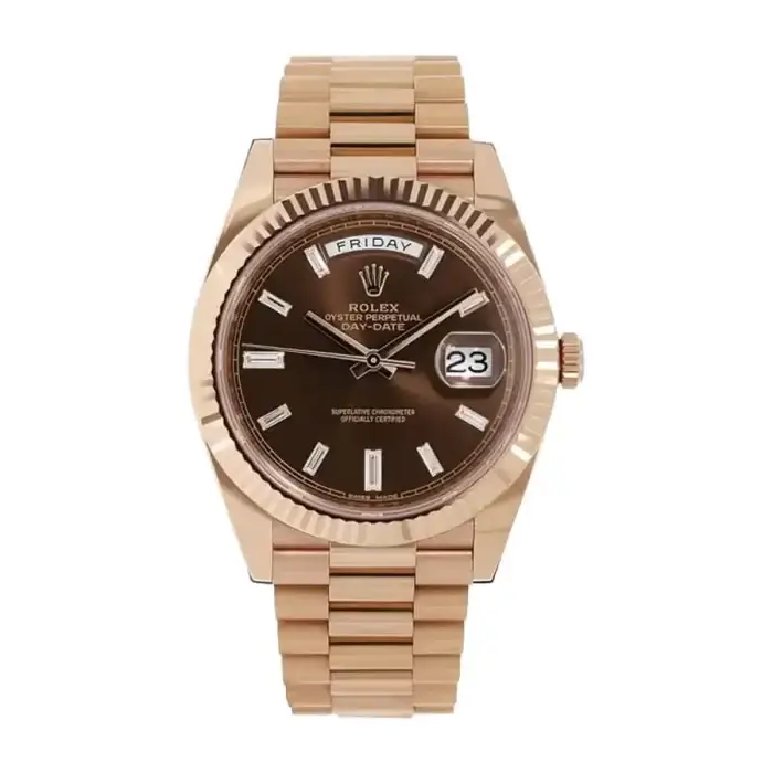 Rolex Day-Date Rose Gold Chocolate Dial 40MM President Men's Wach 228235