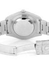 ROLEX DATEJUST ICED OUT 41MM SILVER BLACK DIAL AUTOMATIC STAINLESS STEEL WATCH FULL MOISSANITE 16.00CT - Image 4