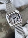 Santos De Cartier Skeleton Dial 40MM Stainless Steel Men's Watch WHSA0015 - Image 7
