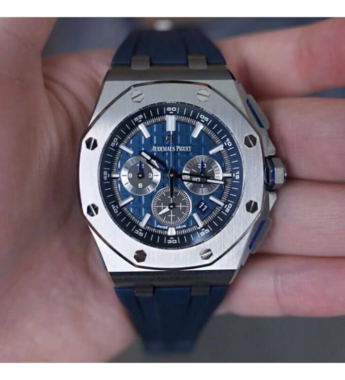AP Royal Oak Offshore Blue Dial Chronograph 42MM Watch 26480TI.OO.A027CA.01 - Image 8
