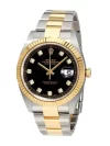 Rolex Datejust 41 Black Dial Diamond Yellow Gold Replica - Image 2