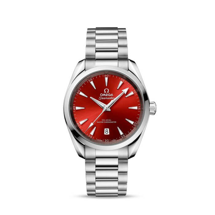 Omega Aqua Terra 38MM Seamaster 150m Co-Axial Master Chronometer  Red Dial Men’s Wrist Watch