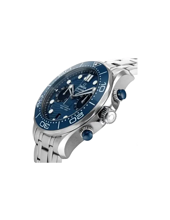 Omega seamaster diver 300m blue Dial Co-Axial Master Chronometer Chronograph 44MM Steel Men’s Watch - Image 4