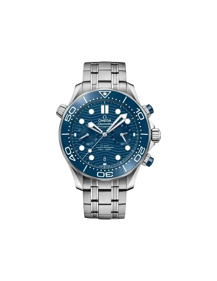 Omega seamaster diver 300m blue Dial Co-Axial Master Chronometer Chronograph 44MM Steel Men’s Watch - Image 3