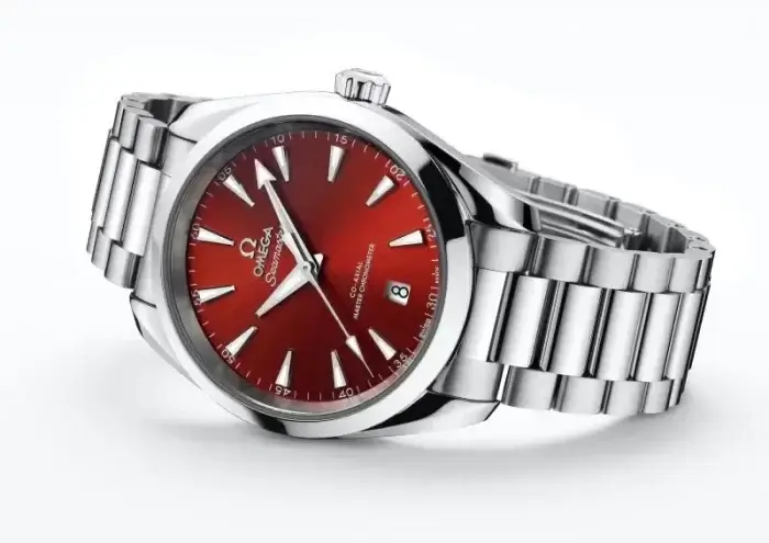 Omega Aqua Terra 38MM Seamaster 150m Co-Axial Master Chronometer  Red Dial Men’s Wrist Watch - Image 2