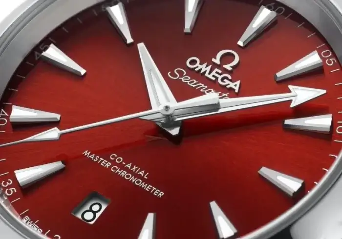 Omega Aqua Terra 38MM Seamaster 150m Co-Axial Master Chronometer  Red Dial Men’s Wrist Watch - Image 3