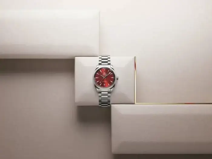 Omega Aqua Terra 38MM Seamaster 150m Co-Axial Master Chronometer  Red Dial Men’s Wrist Watch - Image 4