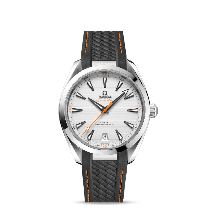 Omega Seamaster Aqua Terra White Dial 150m Master Co-Axial Rubber Strap Men’s Watch