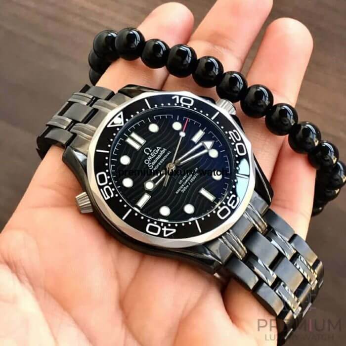 Omega Seamaster 300m Black Co-Axial Master Chronometer 42mm Black Dial & Black Belt Men’s Watch - Image 4