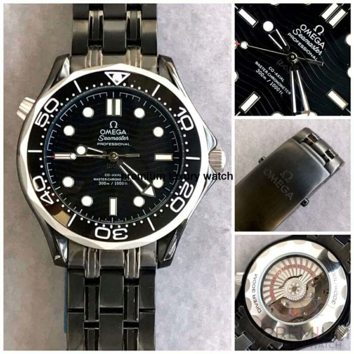 Omega Seamaster 300m Black Co-Axial Master Chronometer 42mm Black Dial & Black Belt Men’s Watch - Image 6