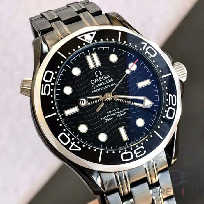 Omega Seamaster 300m Black Co-Axial Master Chronometer 42mm Black Dial & Black Belt Men’s Watch - Image 3