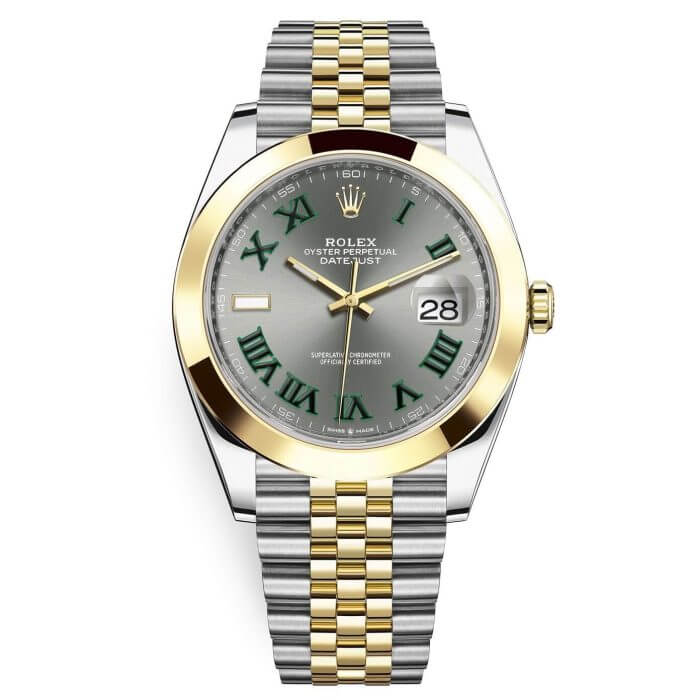 Rolex Datejust 41 Two-Tone Grey Wimbledon Dial Replica Watch