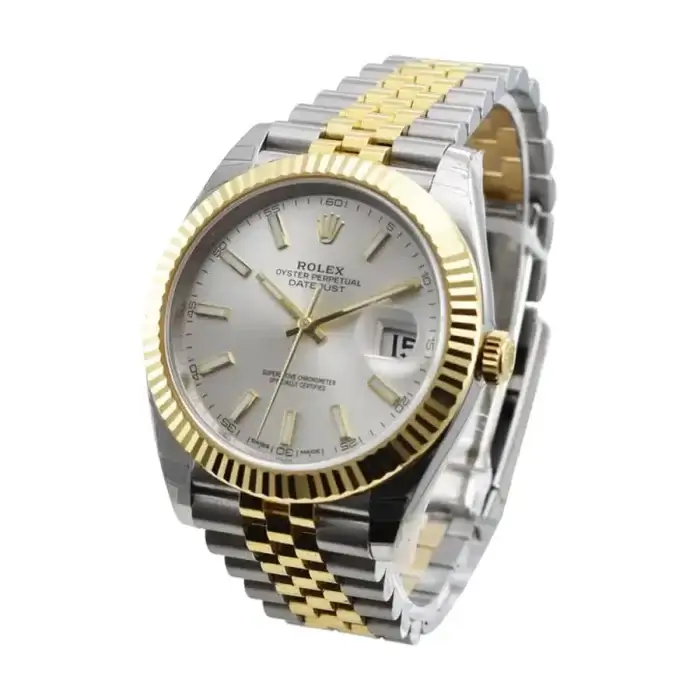 Rolex Datejust Yellow Rolesor Silver Dial Replica Watch - Image 3