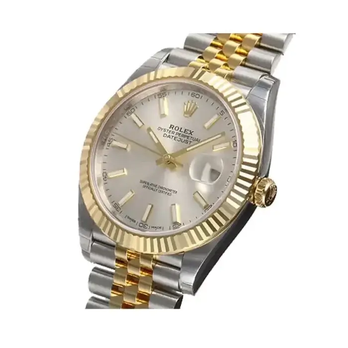 Rolex Datejust Yellow Rolesor Silver Dial Replica Watch - Image 2