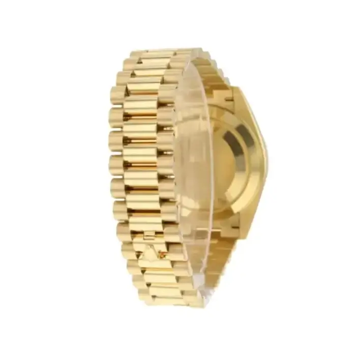 Rolex Oyster Perpetual DayDate Silver & Gold Fluted Bezel Roman Dial & President Bracelet 228238 - Image 2
