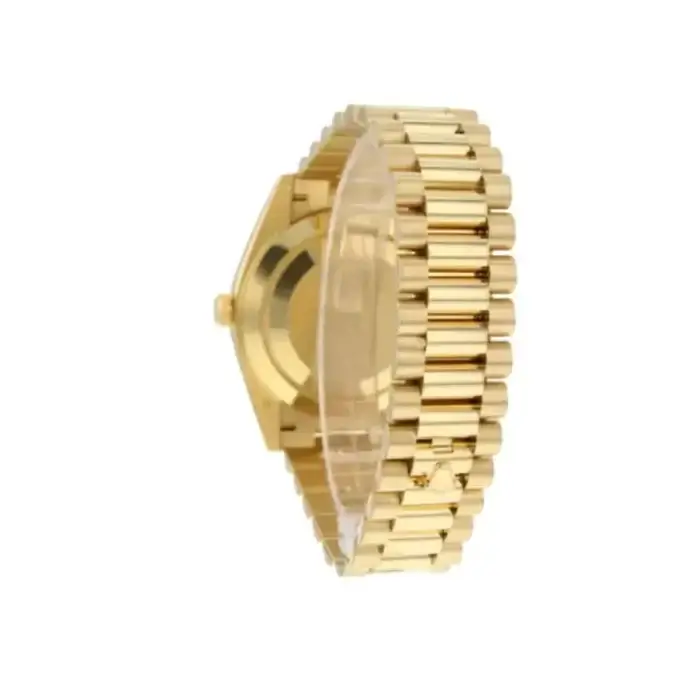 Rolex Oyster Perpetual DayDate Silver & Gold Fluted Bezel Roman Dial & President Bracelet 228238 - Image 3