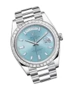 Rolex DayDate Ice Blue 40 Baguette Diamond Bezel President Automatic Men’s Watch 228396 - Image 5