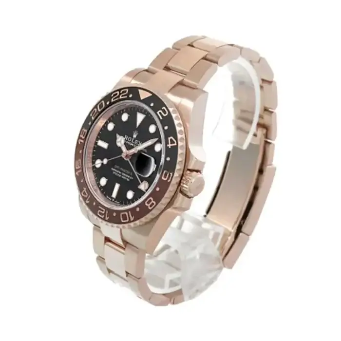 Rolex GMT Master 2 Rose Gold 40MM Black Dial & Brown/Black Ceramic Bezel Oyster Bracelet 126715CHNR - Image 4