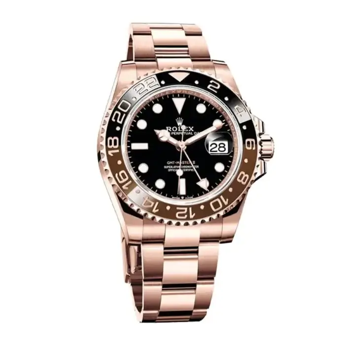 Rolex GMT Master 2 Rose Gold 40MM Black Dial & Brown/Black Ceramic Bezel Oyster Bracelet 126715CHNR - Image 6