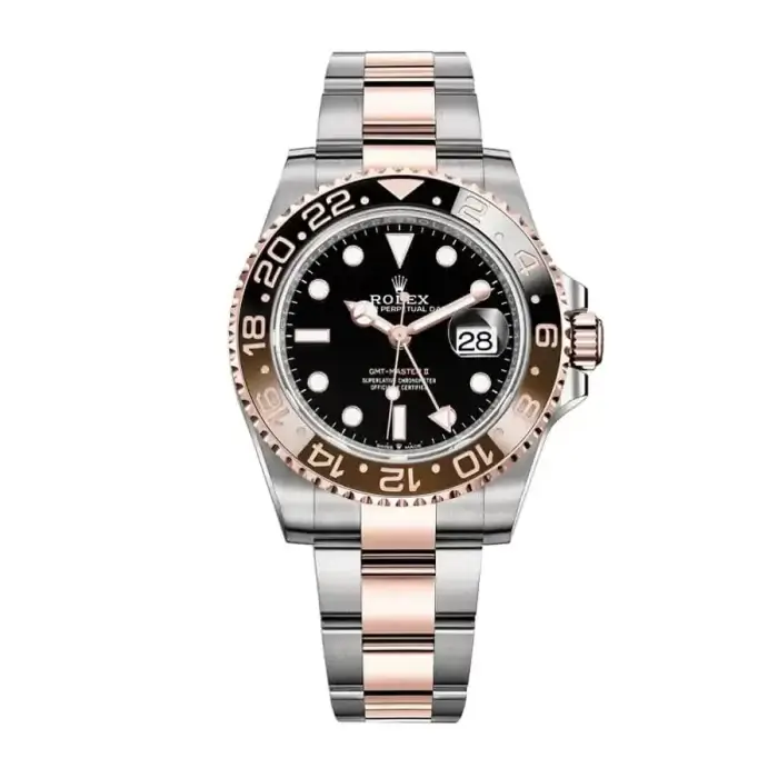 Rolex GMT-Master II Root Beer Rose Gold/Steel Black 40MM Dial Black/Brown Ceramic Bezel 126711CHNR