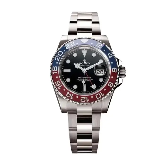 Rolex GMT Master Pepsi BlackDial & Red/Blue Ceramic Bezel Oyster Bracelet 116719BLRO