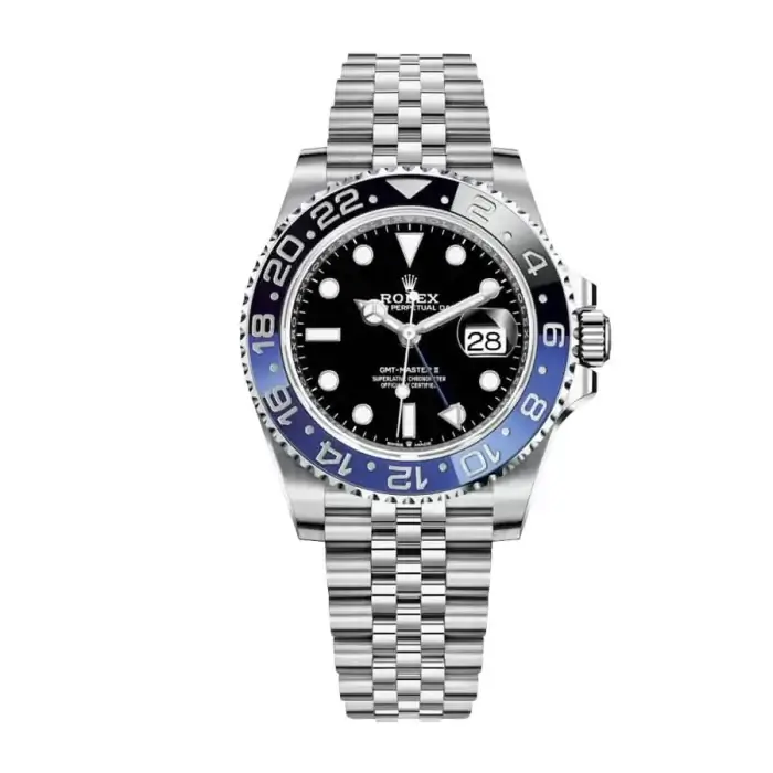 Rolex GMT Master II Batgirl Stainless Steel 40MM Black Dial & Blue/Black Ceramic Bezel Jubilee Bracelet 126710BLNR