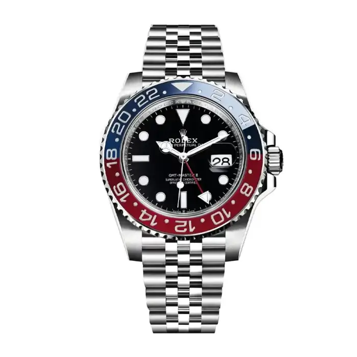 Rolex Gmt ii Pepsi Steel Black Dial & Red/Blue Ceramic Bezel Jubilee Bracelet 126710BLRO