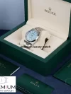 Rolex Oyster Perpetual 36MM Blue Turquoise Index Dial & Smooth Domed Bezel Oyster Bracelet Watch 126000 - Image 5