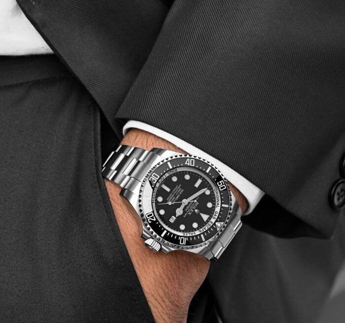 Rolex Sea Dweller Black Dial Deepsea 44 Stainless Steel Men's Watch 116660 - Image 9