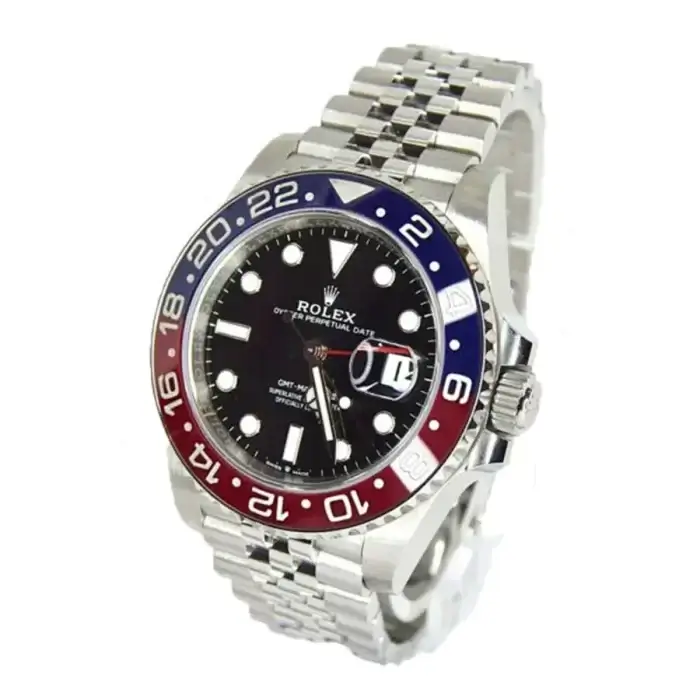 Rolex Gmt ii Pepsi Steel Black Dial & Red/Blue Ceramic Bezel Jubilee Bracelet 126710BLRO - Image 2